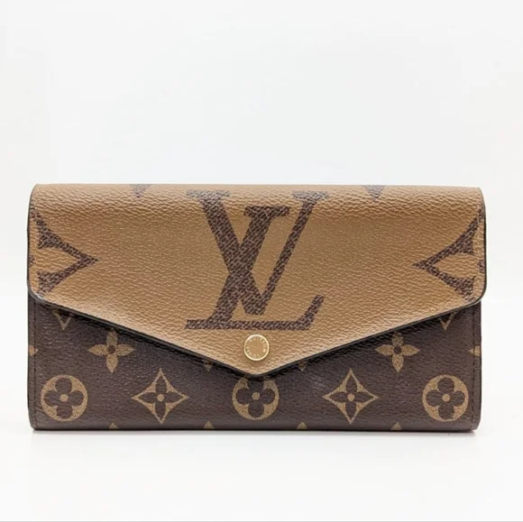 ✨️💎Authentic Louis Vuitton Sarah long wallet Reverse Monogram - Picture 1 of 13